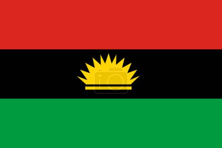 Ilustración de Bandera simple de Biafra. Tamaño correcto, proporción, colores - Imagen libre de derechos