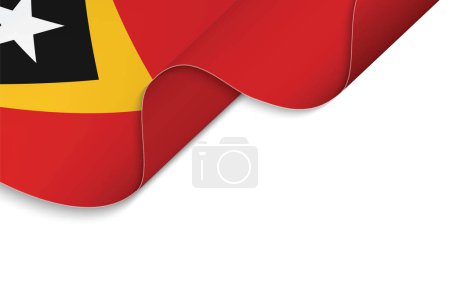 Illustration for Background with Waving flag of EastTimor - Royalty Free Image