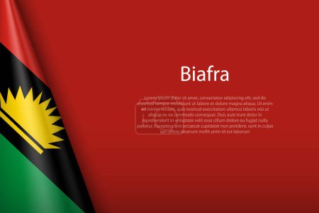 Ilustración de 3d Bandera de Biafra, Grupo étnico, aislado en el fondo con copyspace - Imagen libre de derechos