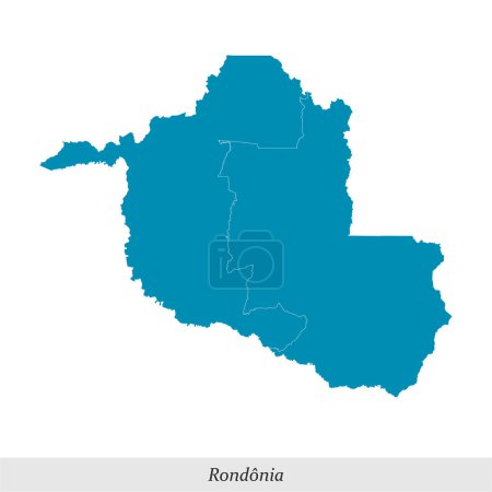 mapa de Rondonia es un estado de Brasil con fronteras mesorregiones