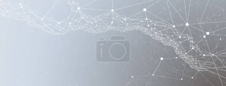 Illustration for Artificial intelligence (AI) is intelligent machines that mimic human behavior, learning, and decision-making. Vector futuristic background - Royalty Free Image