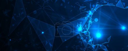 Illustration for Abstract Artificial intelligence. Cloud computing. Machine learning. Technology web background. Virtual concept futuristic background - Royalty Free Image