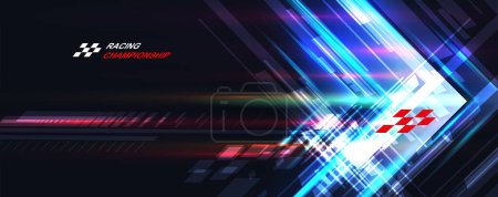 Illustration for Racing speed background, vector illustration. Motion abstract - Royalty Free Image