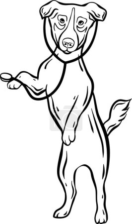 Foto de Ilustración de tinta en blanco y negro de un doctor perro en estilo grabado. Logo, diseño de la mascota. Ilustración vectorial - Imagen libre de derechos