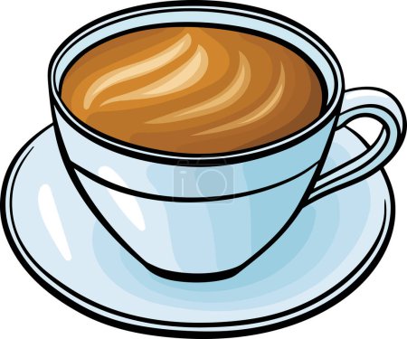 Foto de Taza de café o té, estilo de tinta, gráfico o dibujo dibujado a mano ilustración vectorial en blanco y negro. Ilustración vectorial a color - Imagen libre de derechos