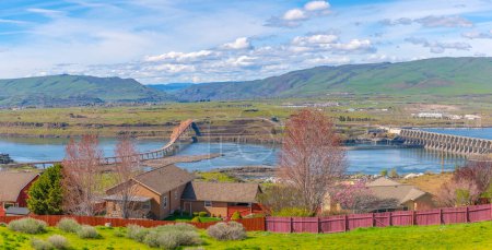 El paisaje de Dalles Oregon vista de los alrededores.