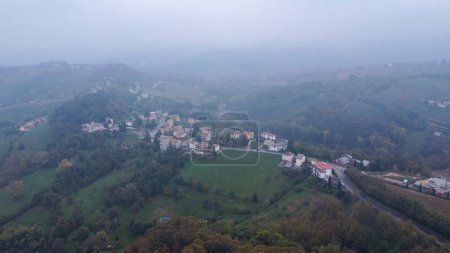 Photo for Salsomaggiore terme town oanorama drone view - Royalty Free Image