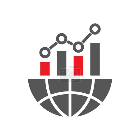 Illustration for Benchmark measure icon. Dashboard rating vector illustration on isolated background. Progress service business concept. Editable Stroke. EPS 10. - Royalty Free Image