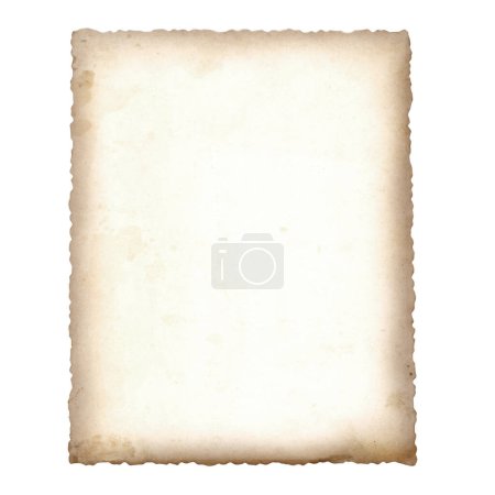 Photo for Old vintage paper texture isolated on white background - Royalty Free Image