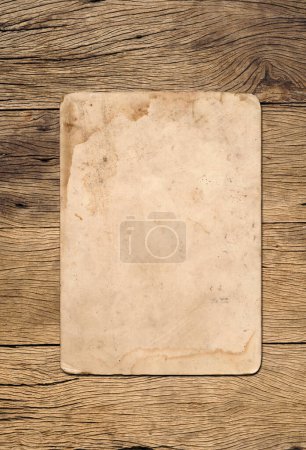 Photo for Old vintage paper texture background on wood board - Royalty Free Image