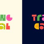 Traveling carnival abstract decorative inscription concept. Modern colorful graphic shapes lettering for festive event. Festival party season trendy creative logo. Weekend fun fair artistic eps badge