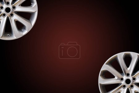 Foto de Discos de ruedas de coche. Rueda de coche mate aislado sobre fondo de color - Imagen libre de derechos