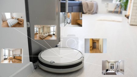 Smart-Home-Anwendung auf Staubsaugerroboter.