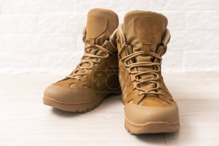 Photo for Tactical military boots for the army - Royalty Free Image