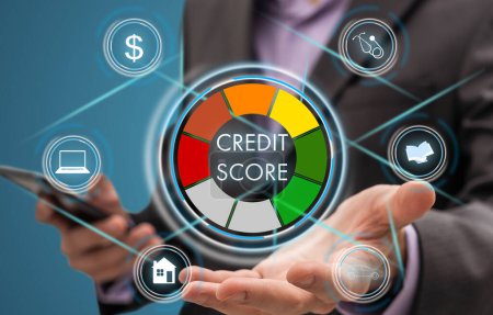 Photo for Credit score concept, poor or excellent, loan in bank. High quality photo - Royalty Free Image