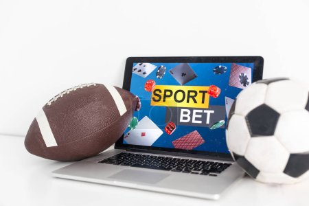 Photo for Watch a live sports event on your mobile device. Betting on football matches. High quality photo - Royalty Free Image