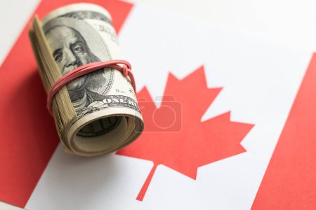 national economy concept - currency collapse - Canadian Dollar. High quality photo