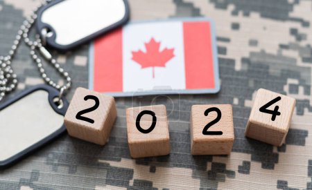 Foto de 2024 Canada Renderizado 3D de Año Nuevo. Foto de alta calidad - Imagen libre de derechos
