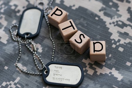 Photo for PTSD Military Army Soldier With Trauma And Stress. High quality photo - Royalty Free Image