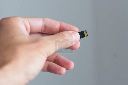 A picture of memory card on white background. High quality photo
