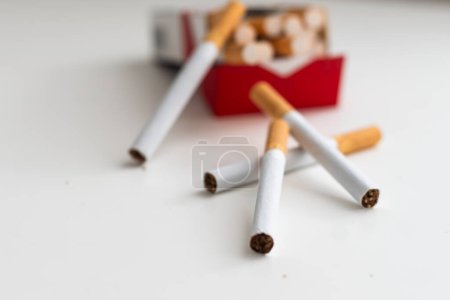 Photo for The smoking of cigarettes and nicotine addiction harmful to health. High quality photo - Royalty Free Image