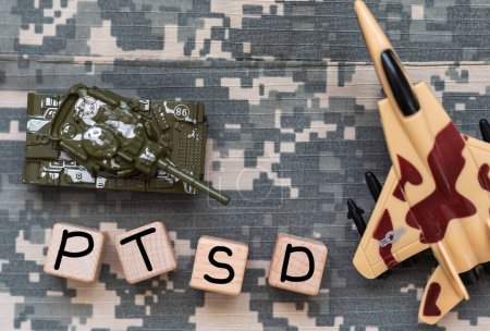 Photo for PTSD wooden blocks , Post Traumatic Stress Disorder. High quality photo - Royalty Free Image