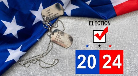Photo for Presidential Election 2024 in United States. Vote day, November 5. US Election campaign. Make your choice Patriotic american illustration. Poster, card, banner and background. High quality photo - Royalty Free Image