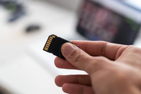 Adaptador, microchip de tarjeta SD.