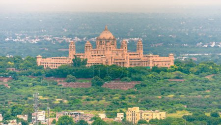 Vue Aérienne du Palais Umaid Bhawan à Jodhpur, Rajasthan.