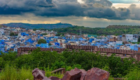 Landscape View of Jodhpur City or Blue City of India.