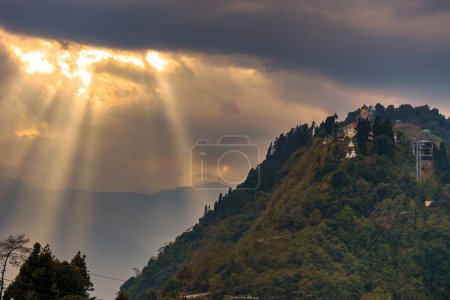 Photo for View of The worlds tallest statue of Chenrezig Singkham Riwo Potala, at Pelling.Sikkim.India. - Royalty Free Image