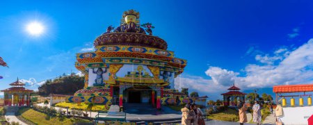 Photo for Pelling.Sikkim.India. January 07,2024. Panoramic View of The worlds tallest statue of Chenrezig Singkham Riwo Potala. - Royalty Free Image