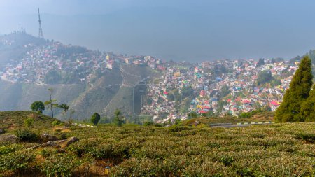 Photo for Landscape View of Hill  Side Buildings in India. - Royalty Free Image