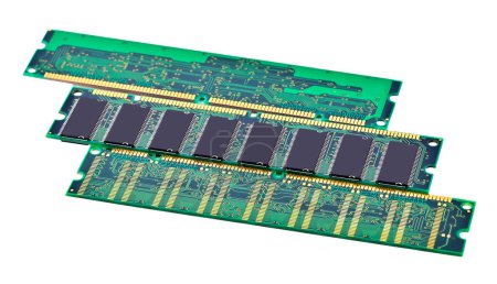 RAM-Computerspeicher, isoliert auf weißem Hintergrund
