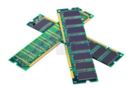 Ram computer memory, isolated on white background