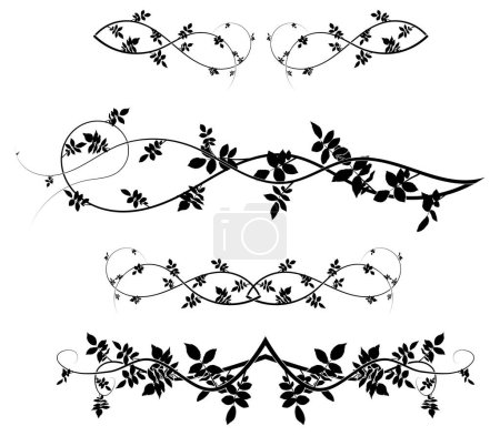 set of hawthorn elements decoration on paper beautiful pattern. vector image stock