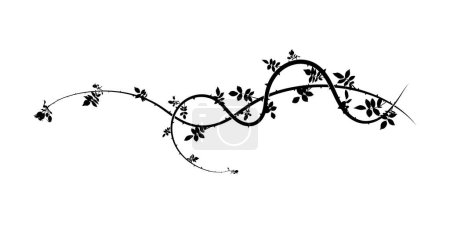 Illustration for Element on white background wild rose with thorns. vector image stock - Royalty Free Image