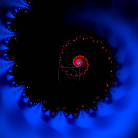 vortex bleu, concept art en spirale, design de beauté ratio, illustration 3D moderne, rendu 3D