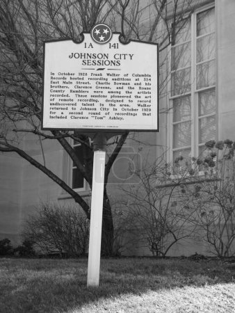 Photo for Johnson City, Tennessee, United States      2022-03-02      Historical marker. - Royalty Free Image