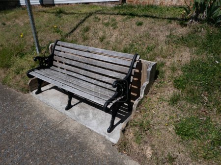 Photo for Johnson City, Tennessee, United States      2022-04-01       Bench at a bus stop. - Royalty Free Image