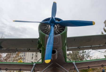 Photo for Keiv, Ukraine. October 14, 2022 Aircraft propeller An-2 close-up - Royalty Free Image