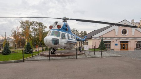 Photo for Kyiv, Ukraine. October 14, 2022 Light multi-purpose helicopter Mi-2 of 1961 in the KPI Museum - Royalty Free Image