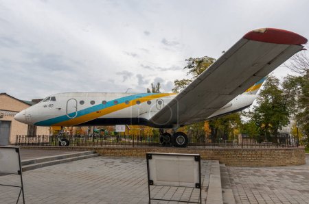 Photo for Kiev, Ukraine. October 25, 2022. Airplane Yak-40 in the KPI museum - Royalty Free Image