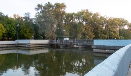 The Svisloch River in Minsk near the Central Children's Park in autumn