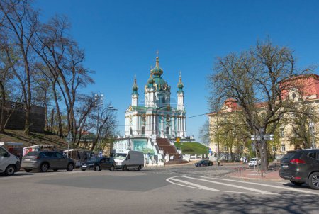 Photo for View of St. Andrew's Church in Kyiv on a spring sunny day - Royalty Free Image
