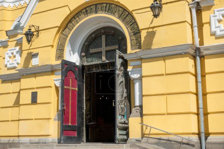 Photo for View of the main entrance to St. Vladimir's Cathedral in Kyiv on a sunny day - Royalty Free Image