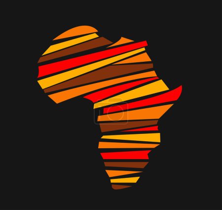 África mapa vector ilustración