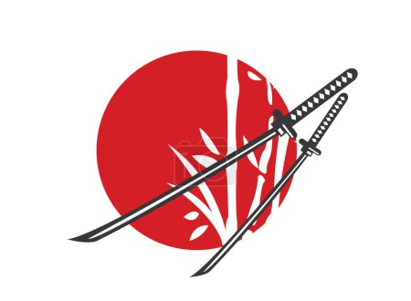 Téléchargez les illustrations : Katana. illustration épée japonaise - en licence libre de droit