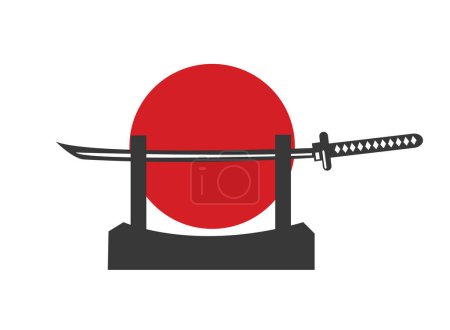 Katana.  japanese sword illustration