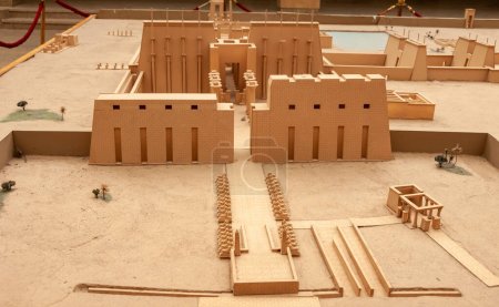 Photo for EGYPT,  LUXOR - MARCH 01, 2019:  model of the territory of the temple complex in the visitor center of the museum, Luxor - Royalty Free Image